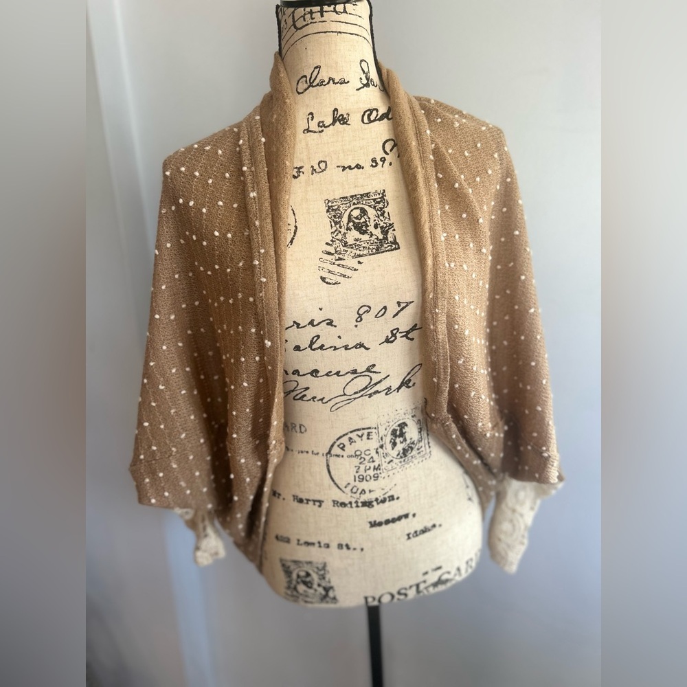 Ryu Tan and Cream‎ Polka Dot Cardigan